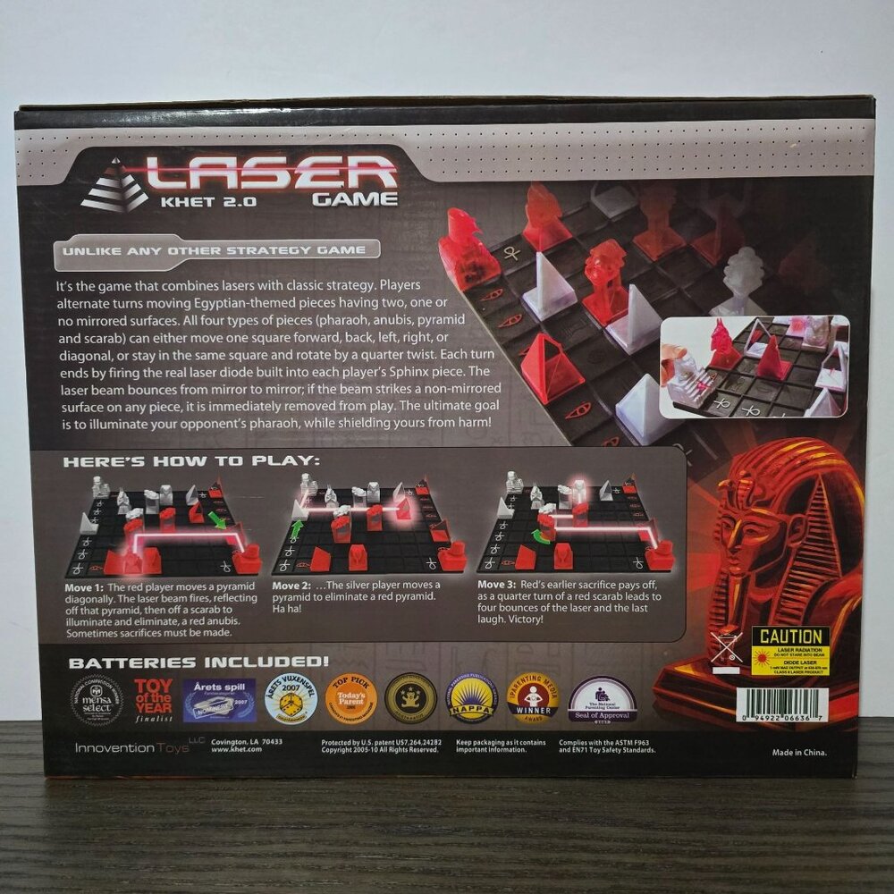 Laser Khet 2.0 Board Game Strategy Mensa Toy of the Year 100% Complete Working - Picture 6 of 7